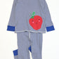 Striped strawberry pyjamas - Size 4-5