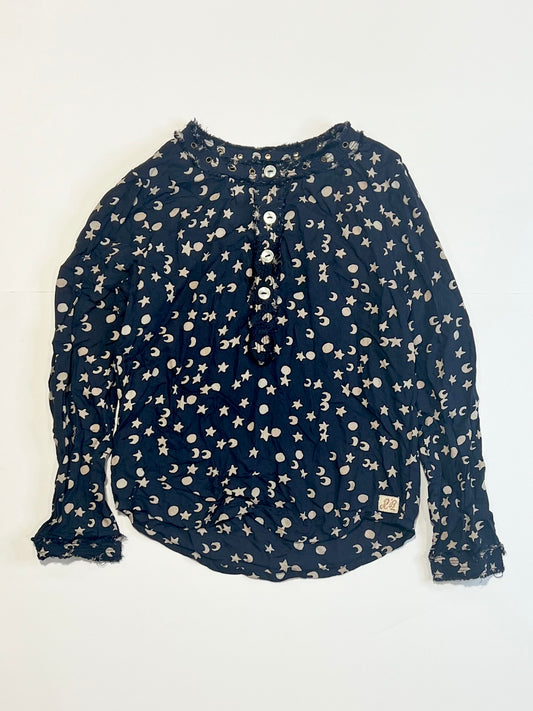 Navy stars and moons top - Size 4