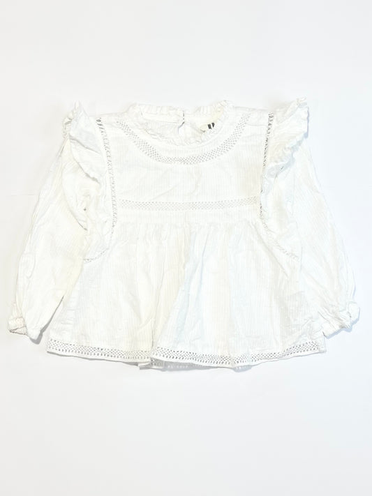 White ruffle top - Size 4