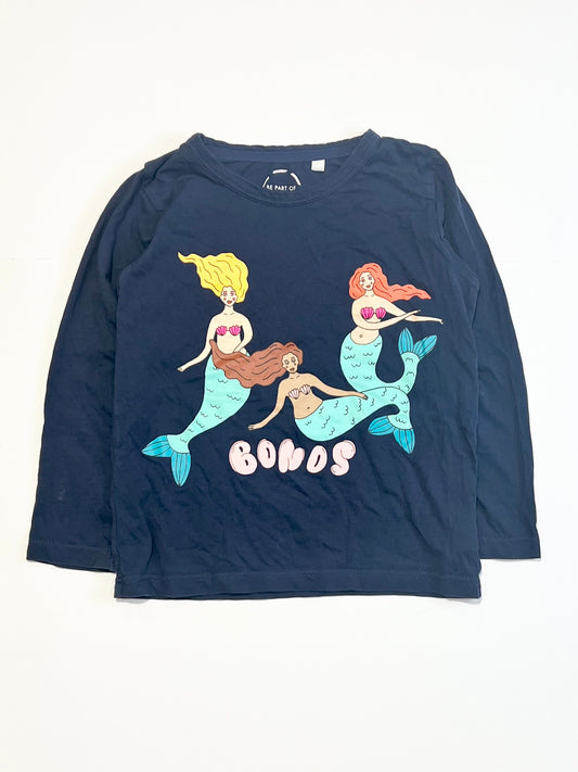 Navy mermaids top - Size 4