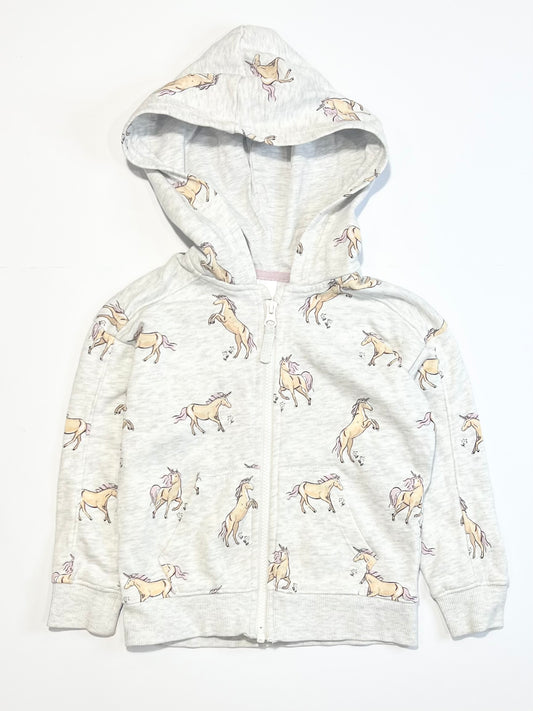 Unicorn zip hoodie - Size 4