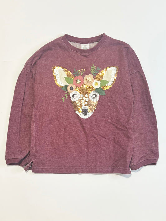 Sequined deer sweater - Size 4-5