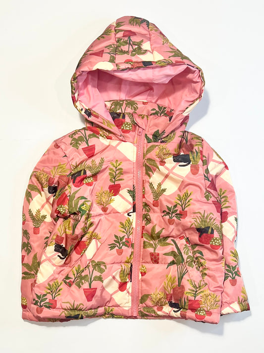 Plants and cats puffer jacket - Size 4