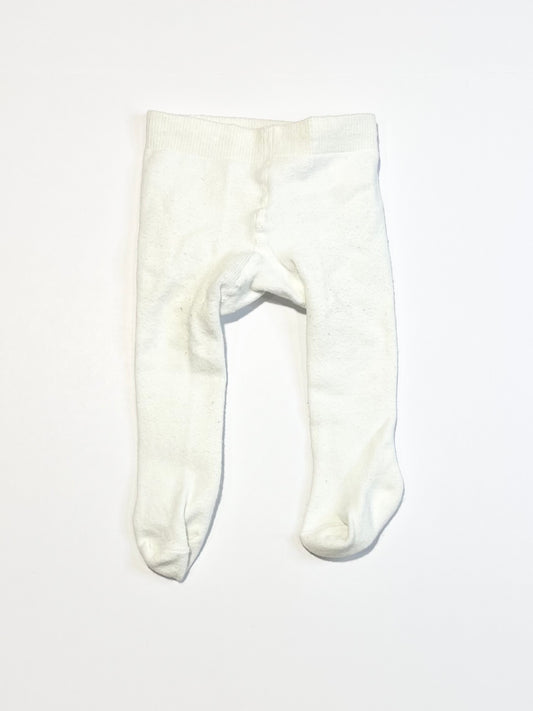 White ruffle tights - Size 0000