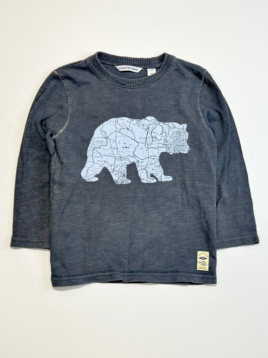 Grey bear top - Size 3