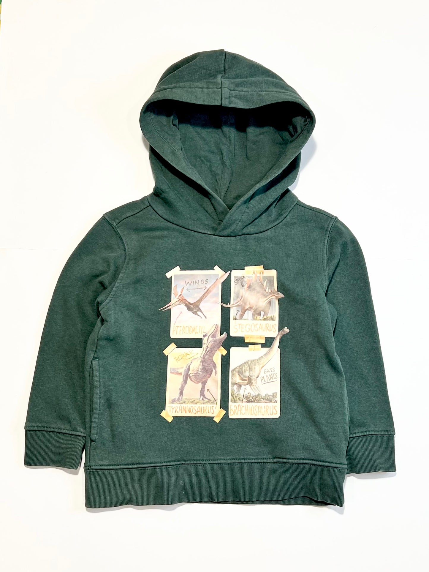 Green dino hoodie - Size 3