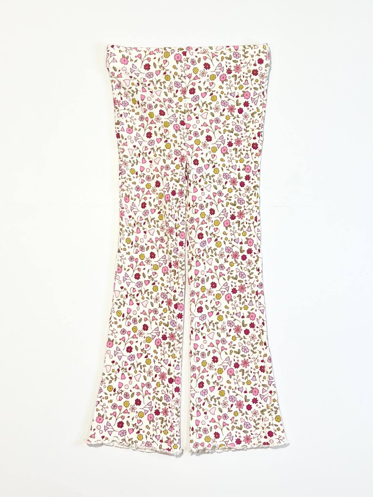 Ribbed floral leggings - Size 3