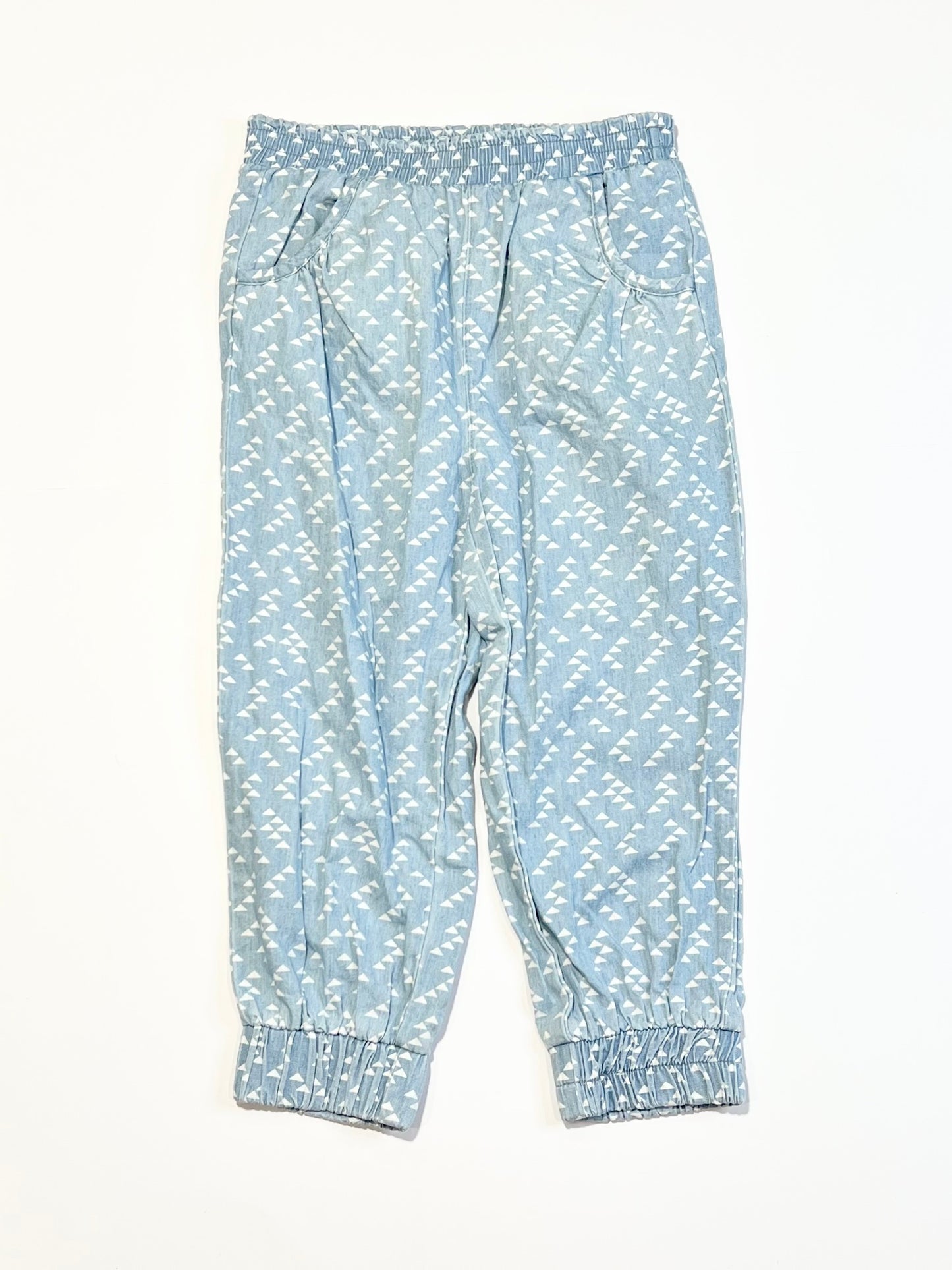 Triangles chambray pants - Size 3