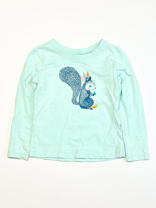 Green squirrel top - Size 3