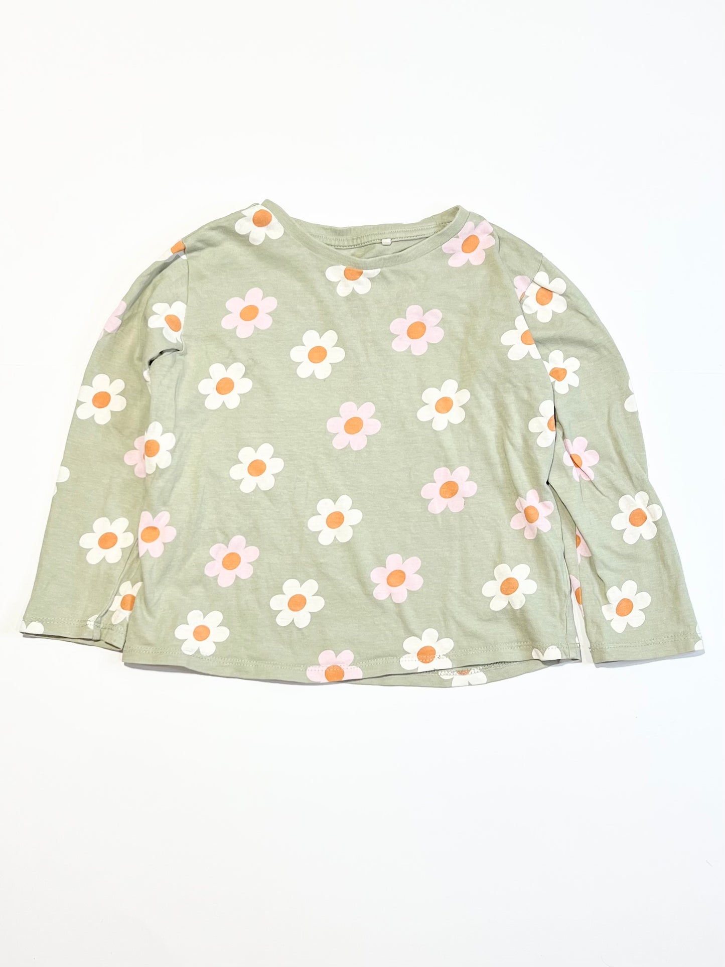 Green floral top - Size 3