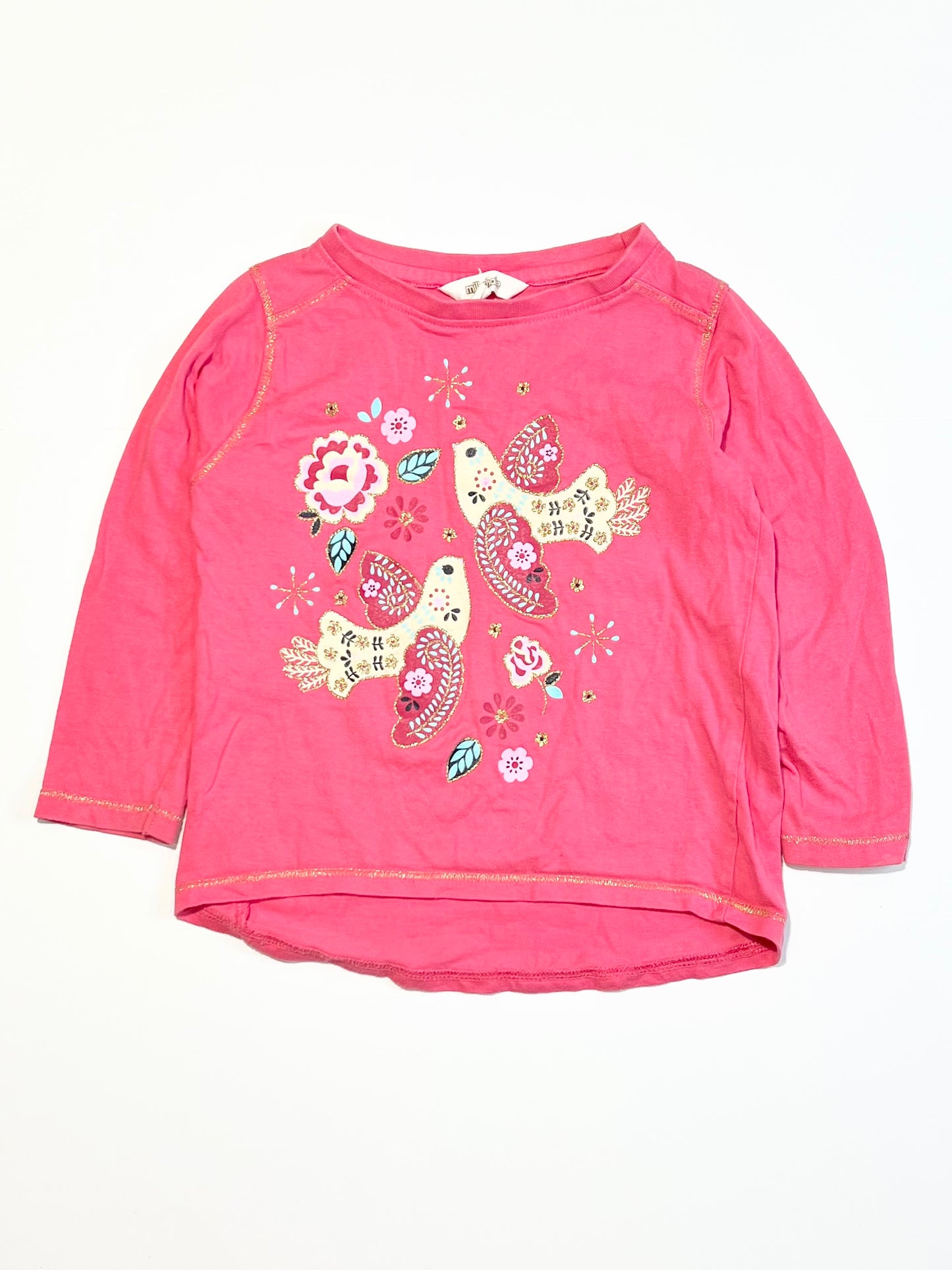 Glitter birds top - Size 3