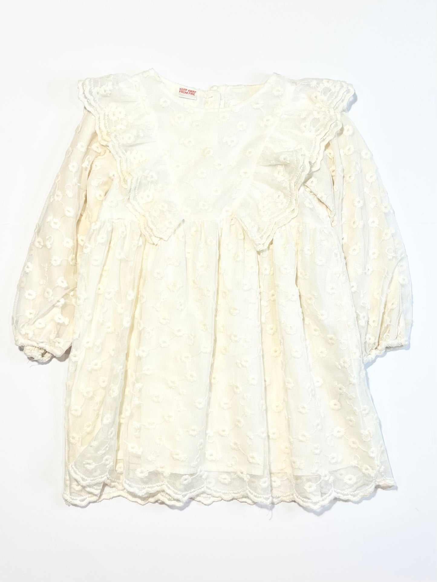 Embroidered tulle dress - Size 3-4