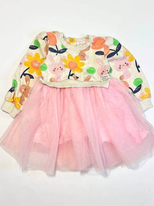 Bunny sweater tulle dress - Size 3