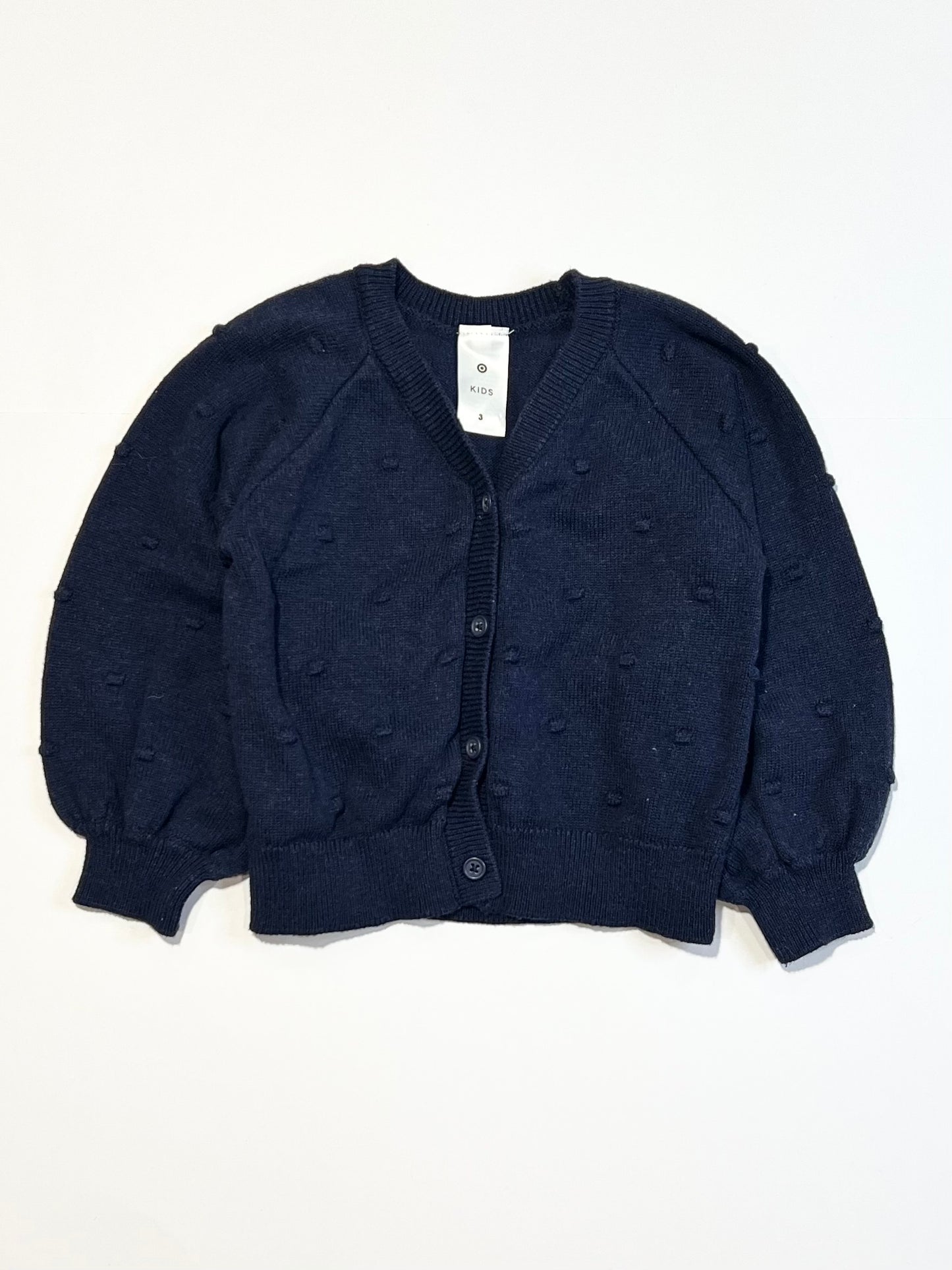 Navy pompom cardigan - Size 3