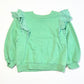Green ruffle sweater - Size 3