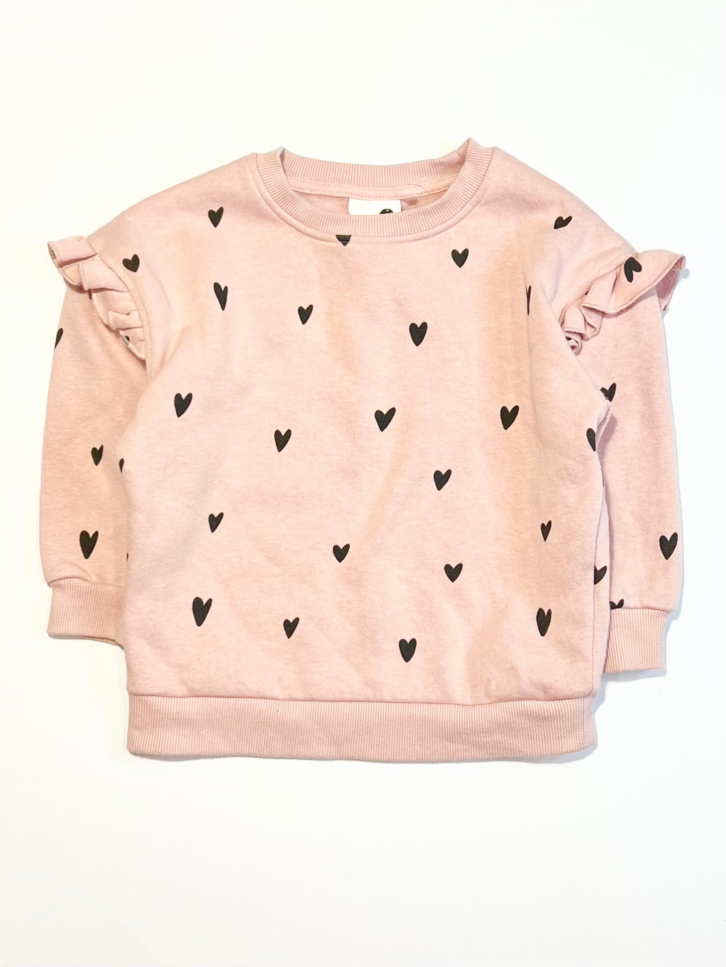 Pink hearts sweater - Size 3