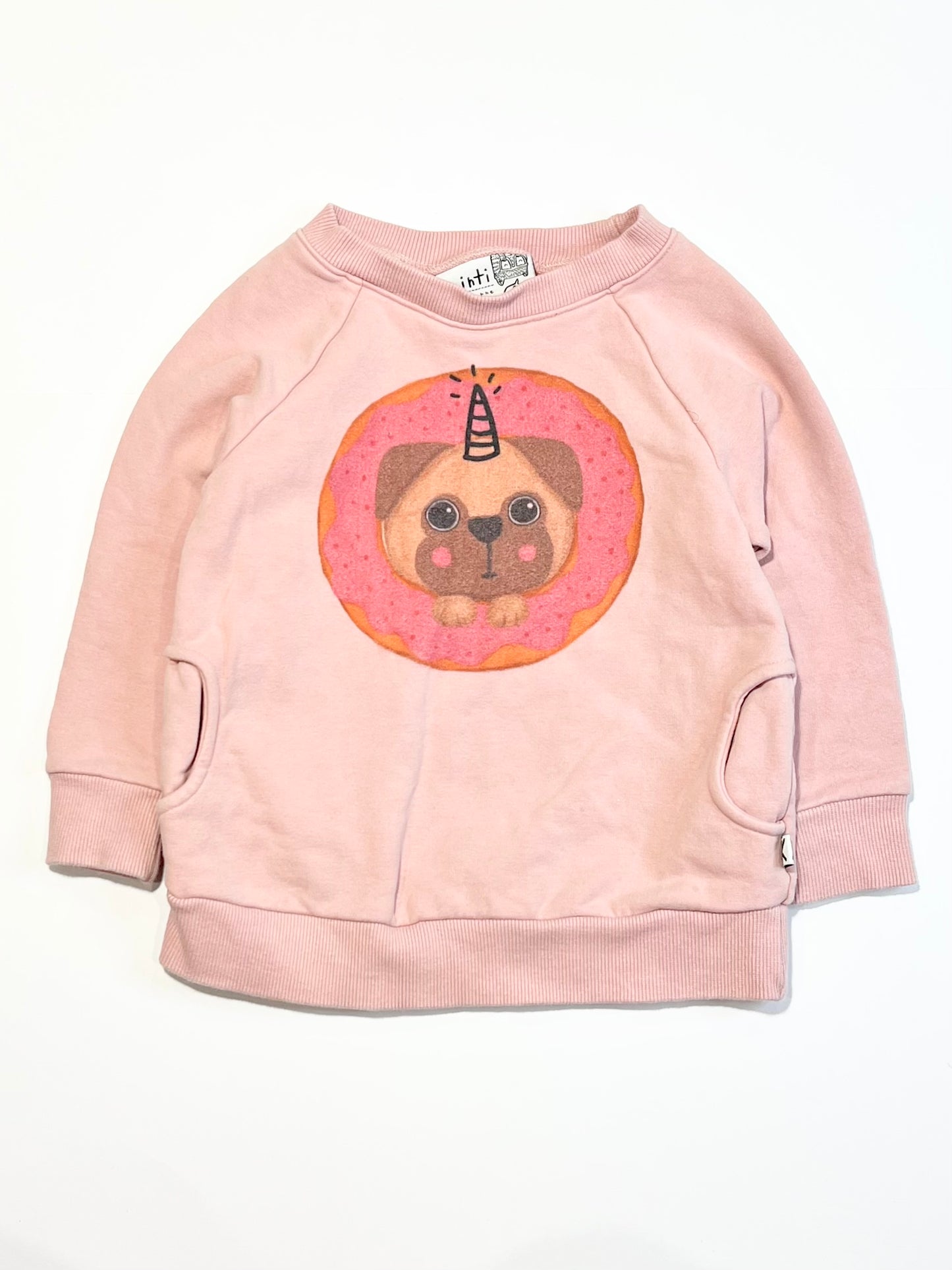 Pink puppycorn sweater - Size 3