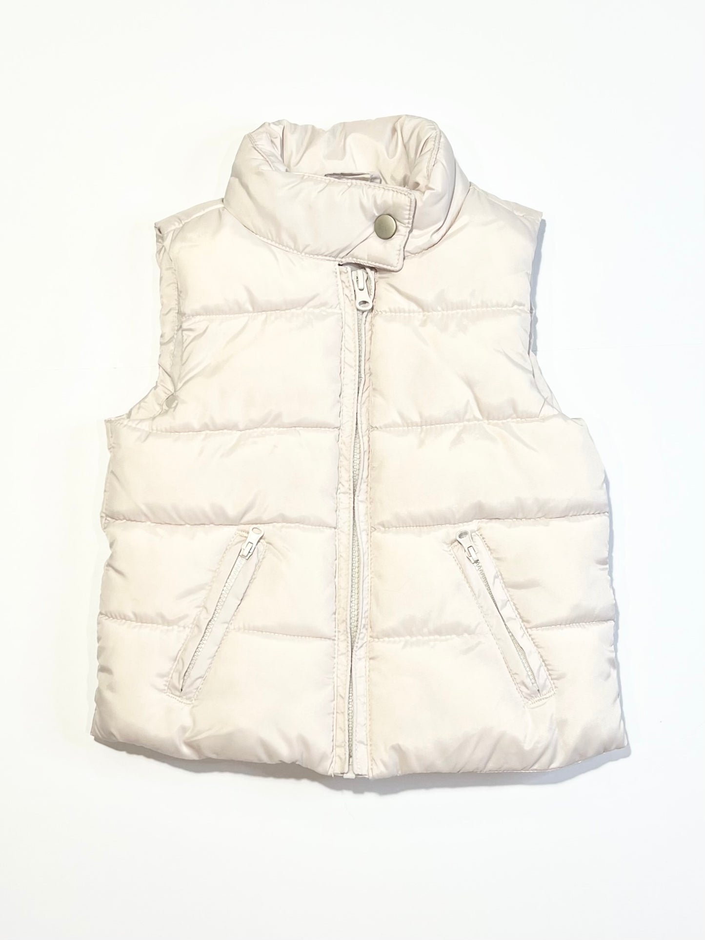 Cream puffer vest - Size 3