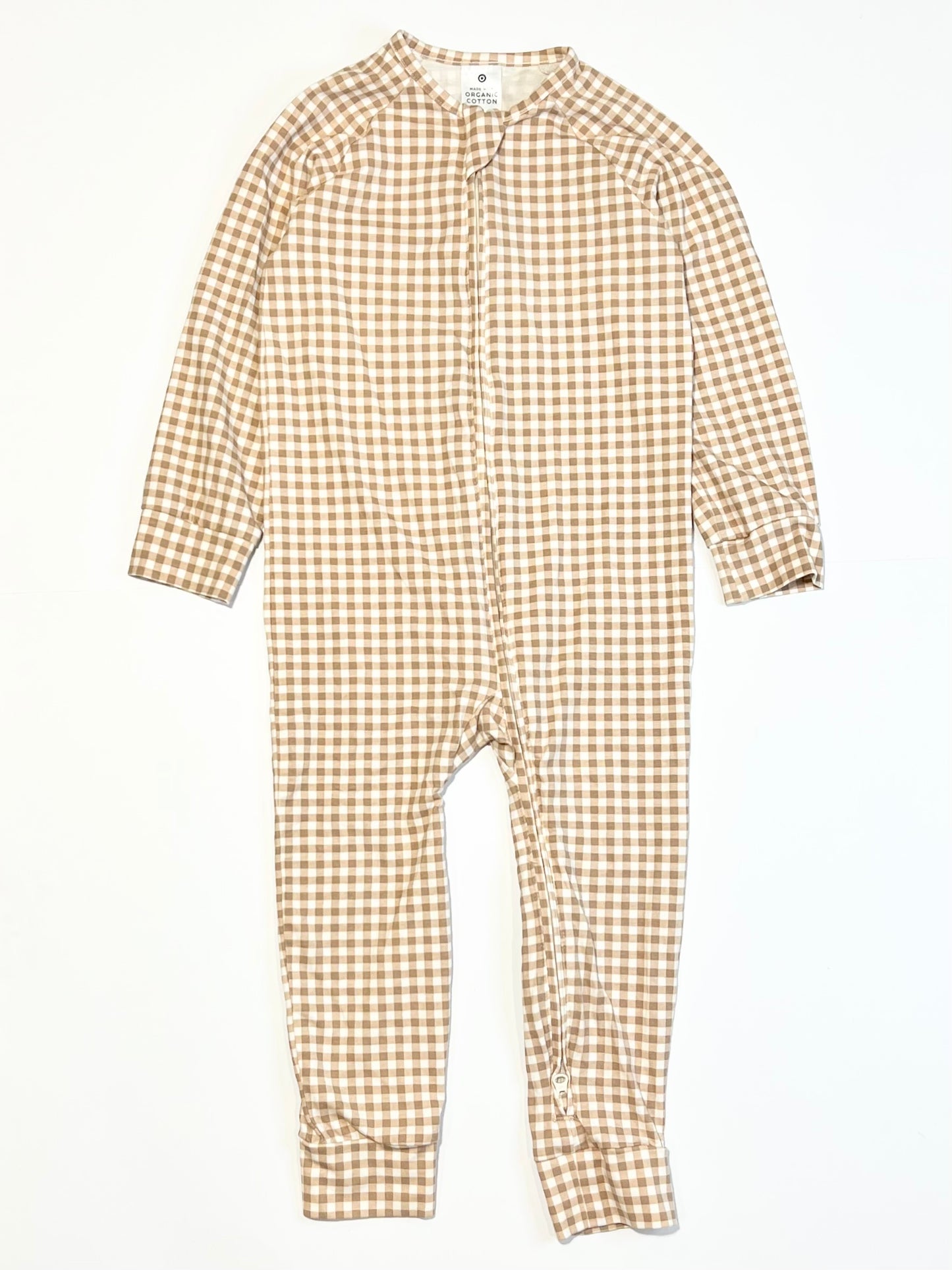 Gingham zip onesie - Size 2