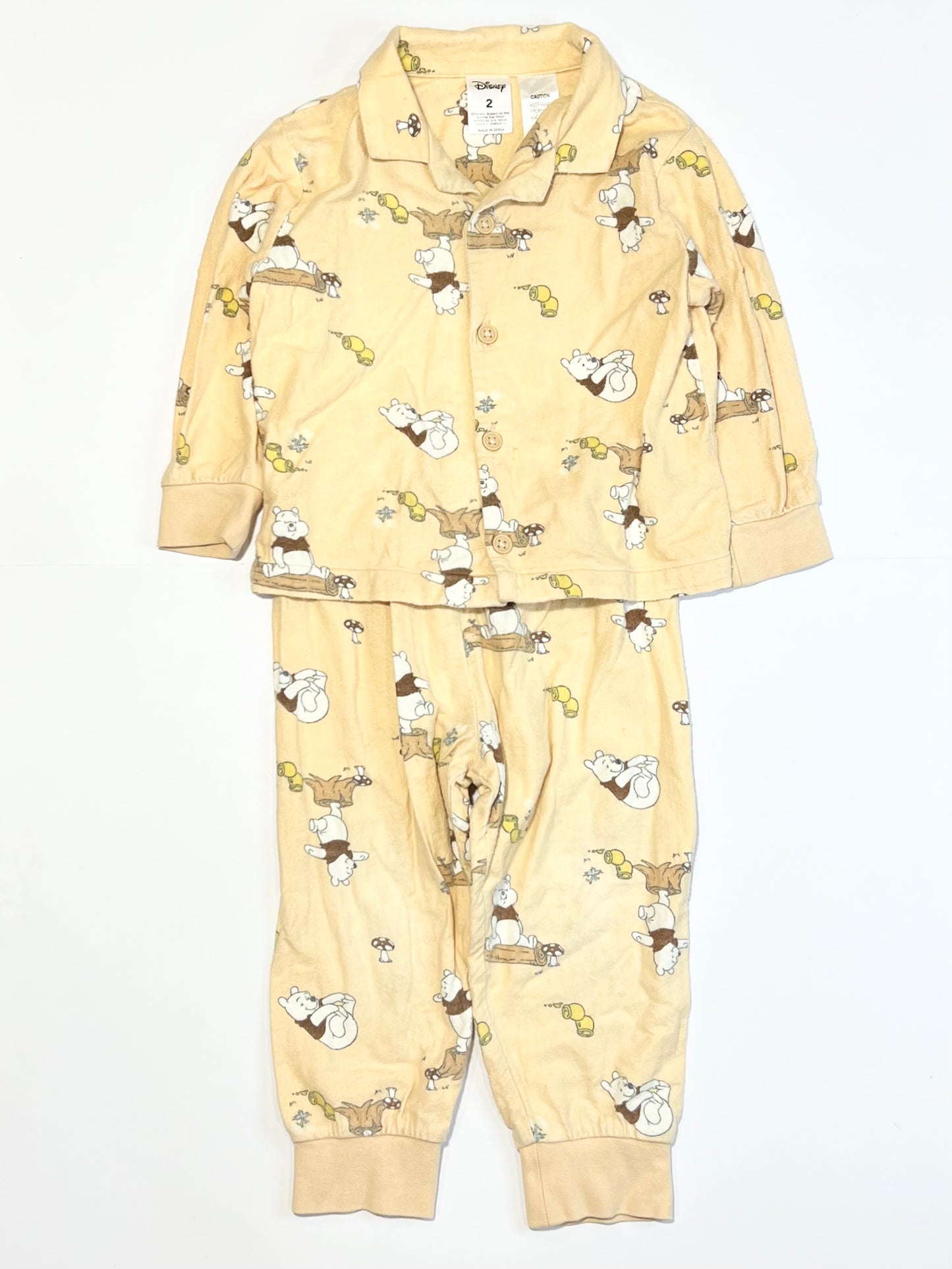 Winnie the Pooh flannelette pyjamas - Size 2