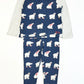 Waffle polar bear pyjamas - Size 2