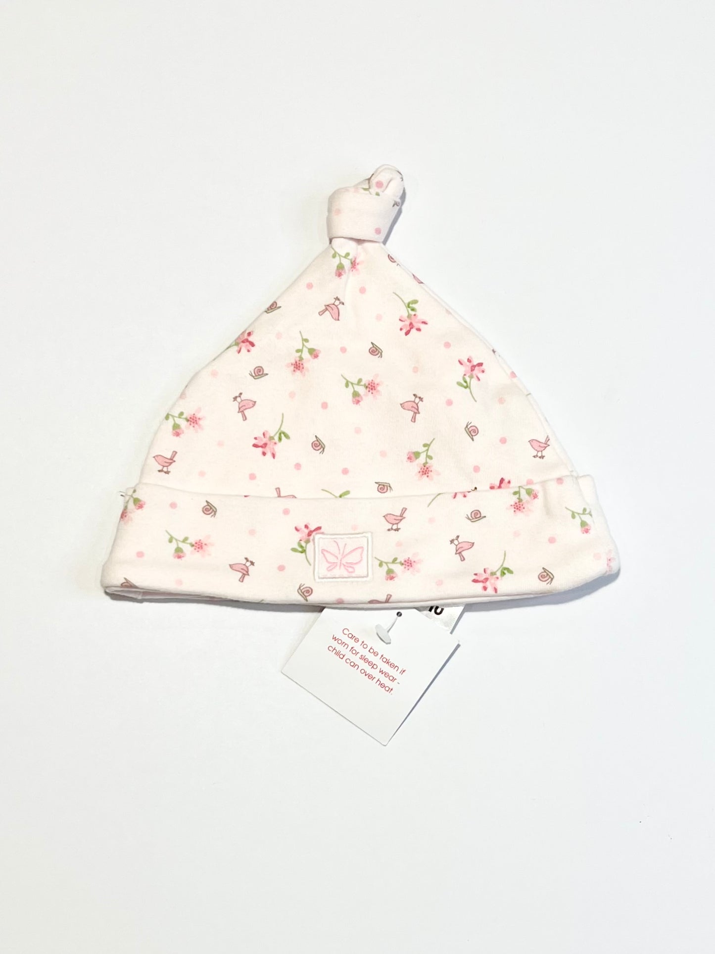 Pink beanie brand new - Size 3-6 months