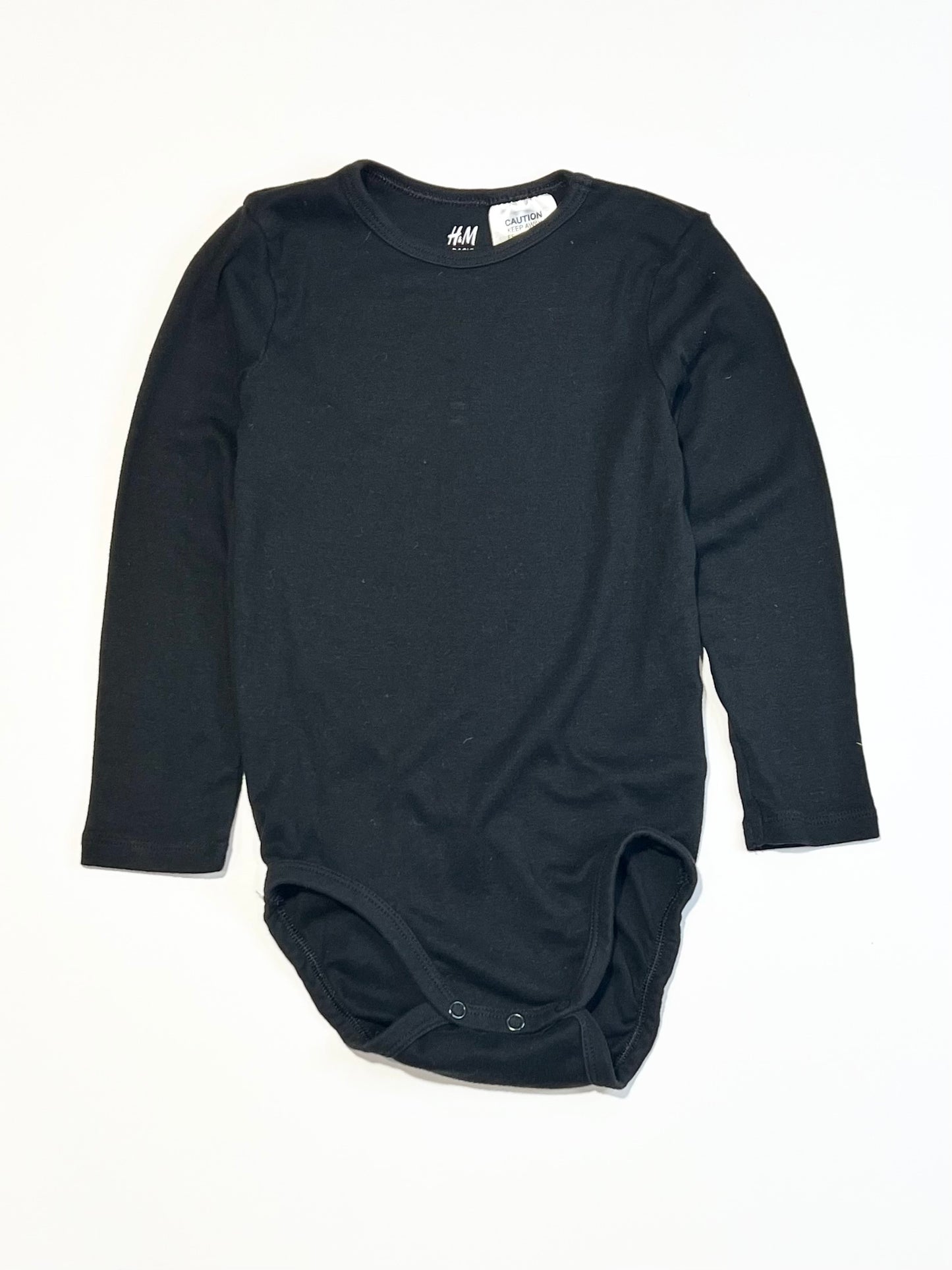 Black ribbed bodysuit - Size 2-3