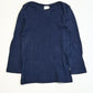 Navy pointelle top - Size 2
