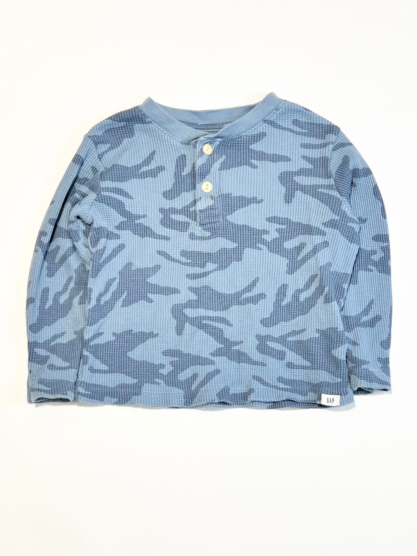 Camoflauge waffle top - Size 2