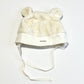 White fleece beanie - Size 0-3 months