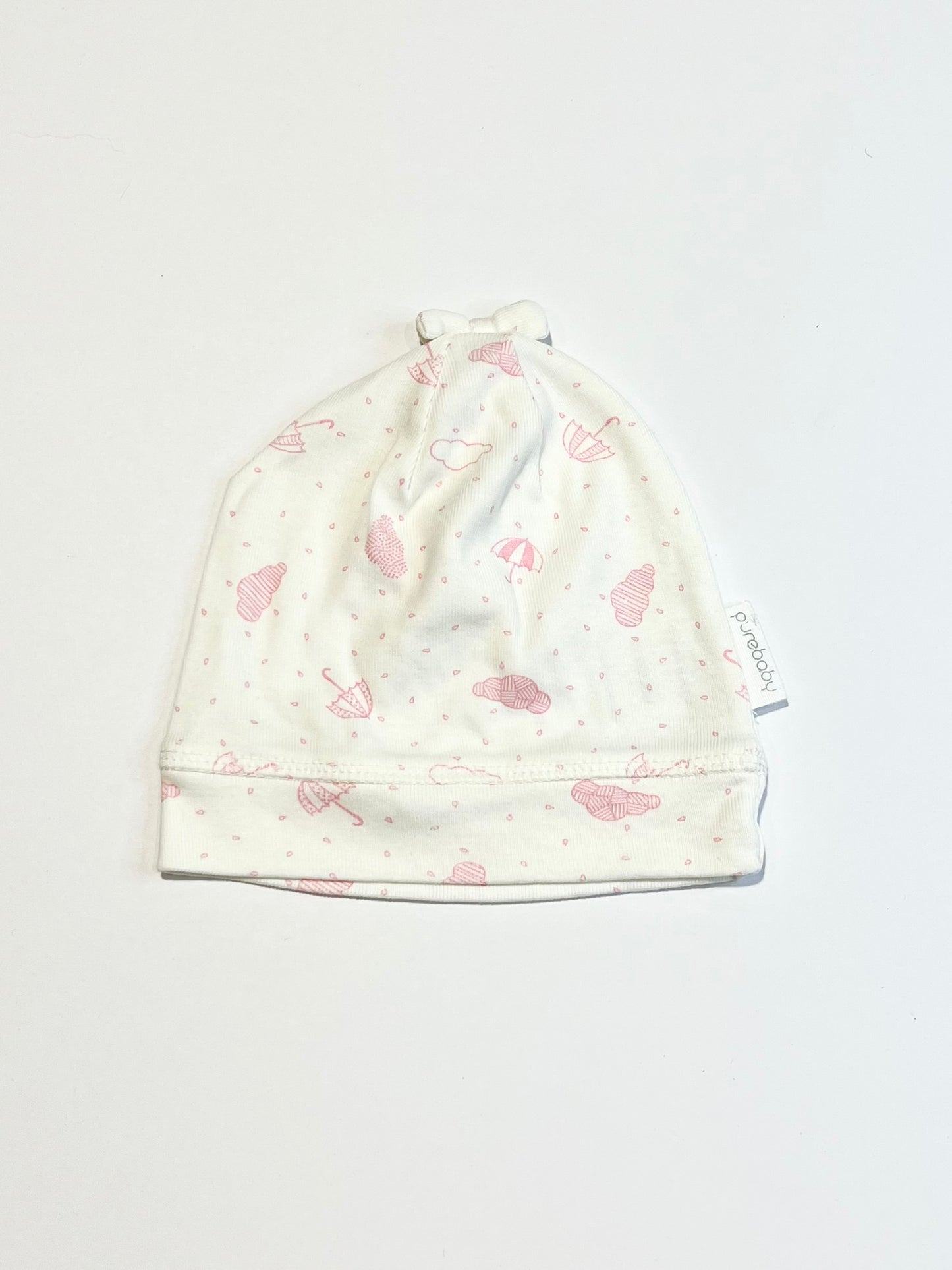 Pink clouds beanie - Size 1-2 years