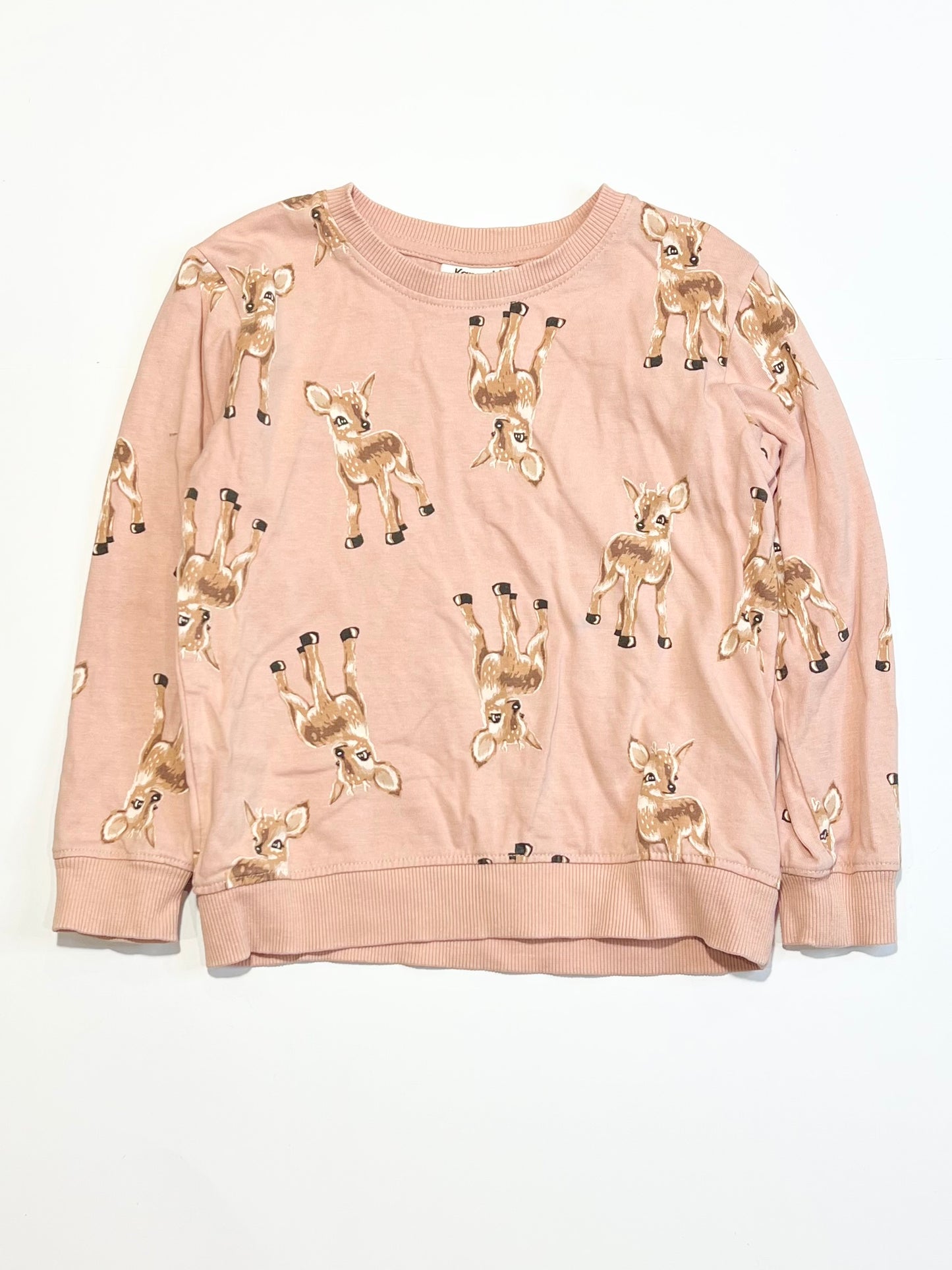 Pink deer top - Size 3-4