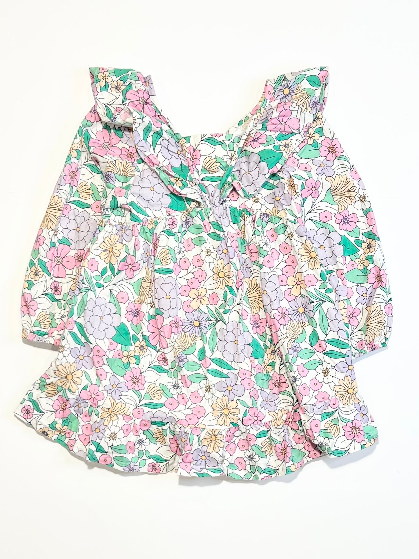 Cotton floral dress - Size 2
