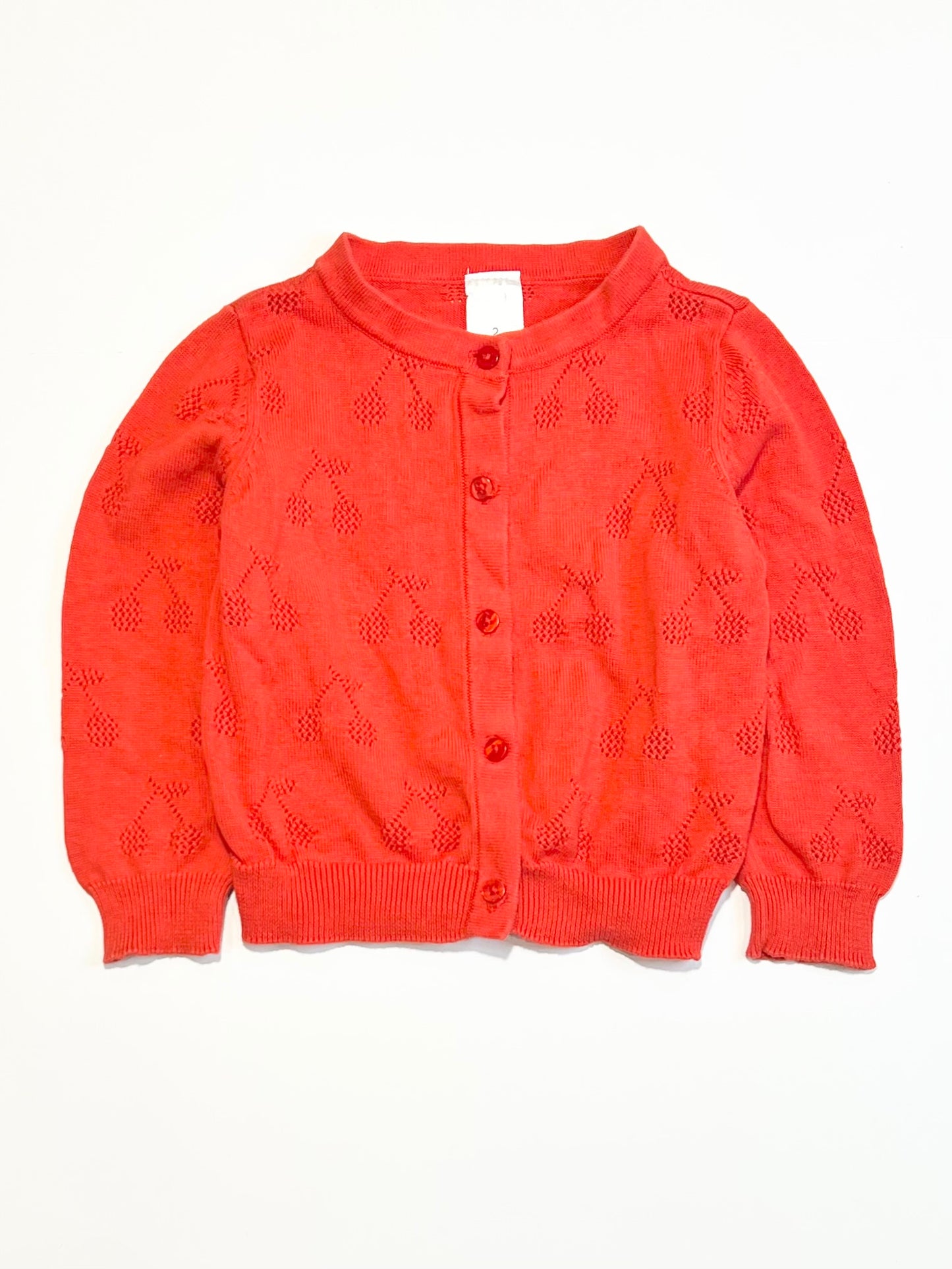Red cherries cardigan - Size 2