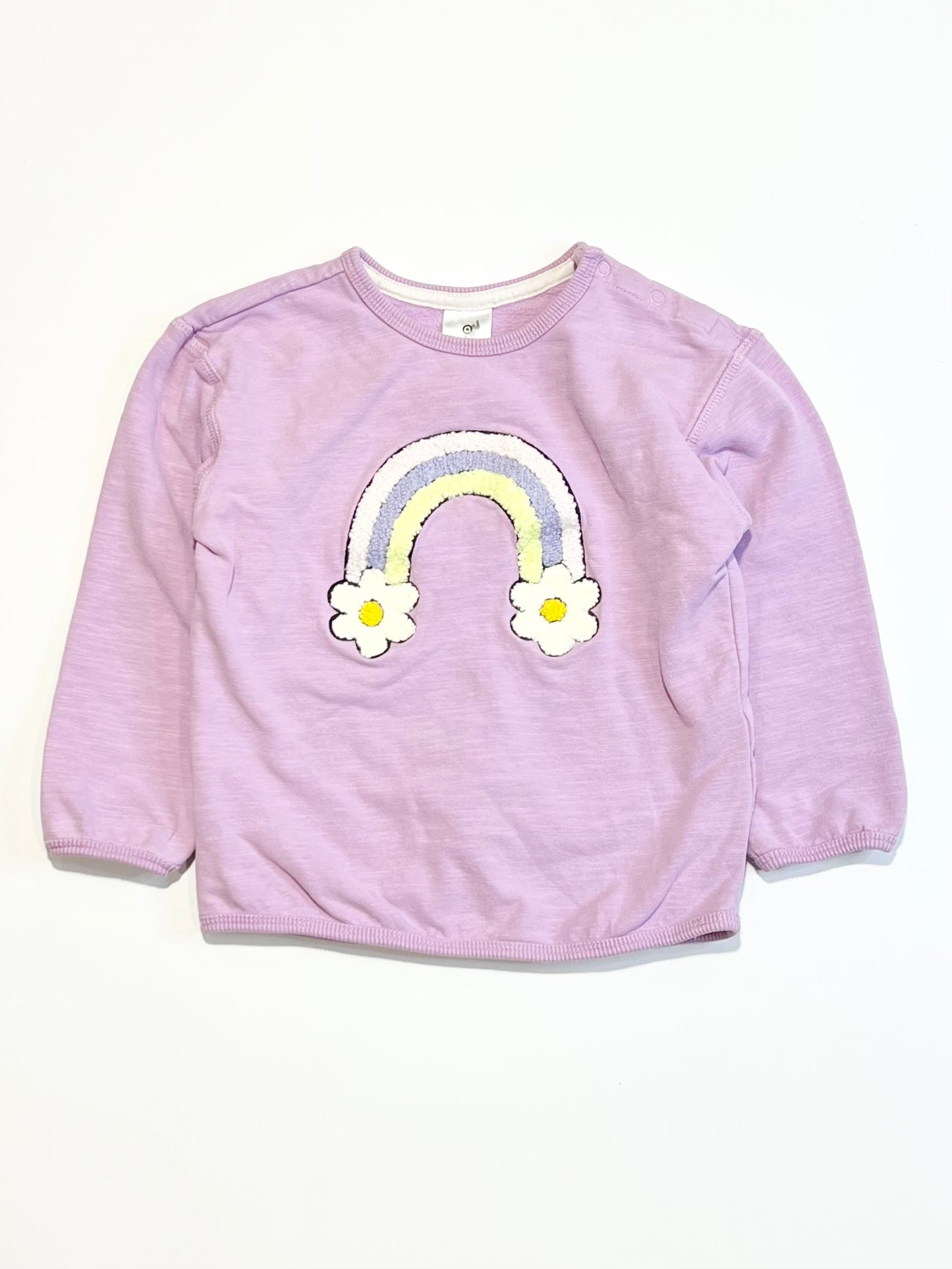 Purple rainbow sweater - Size 2