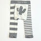Striped cactus leggings - Size 1-2