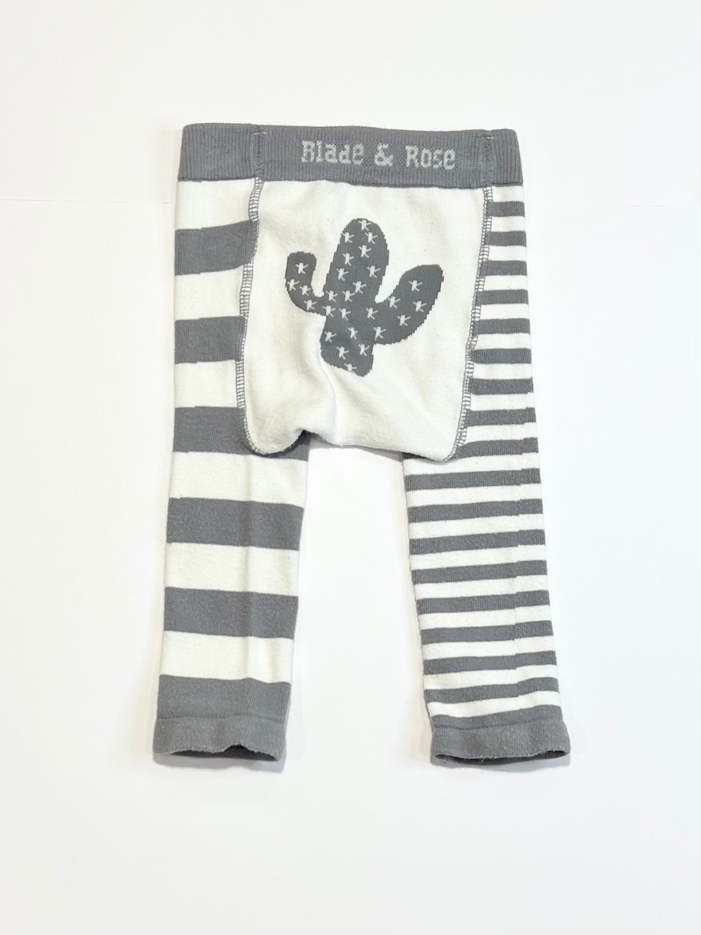 Striped cactus leggings - Size 1-2