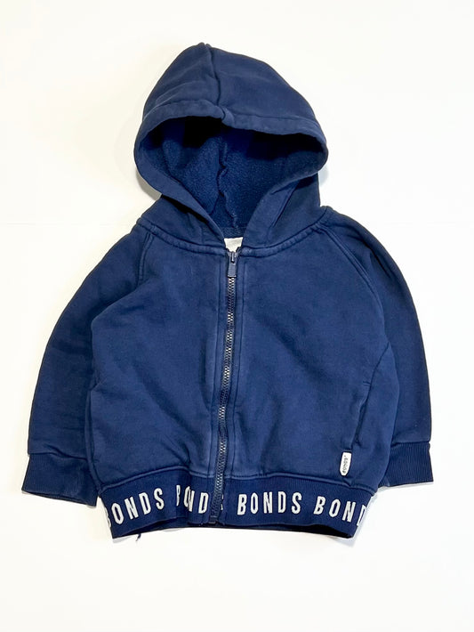 Navy zip hoodie - Size 1