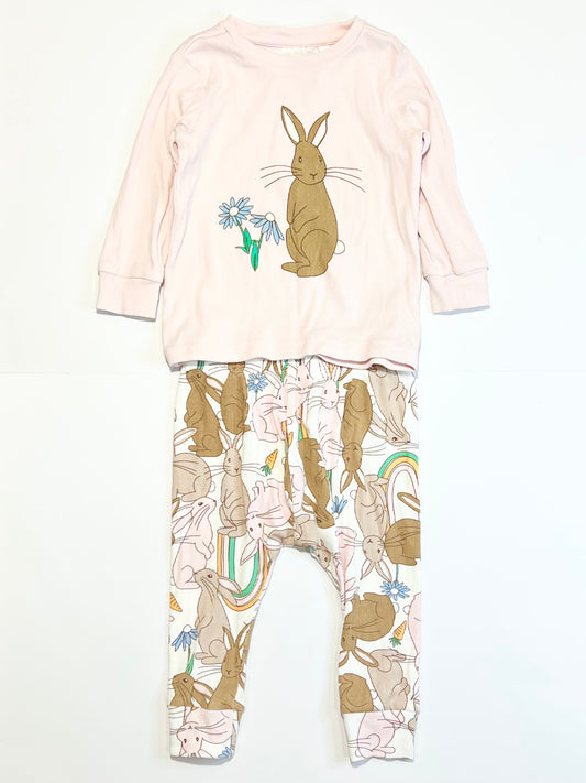 Ribbed bunny pyjamas - Size 1