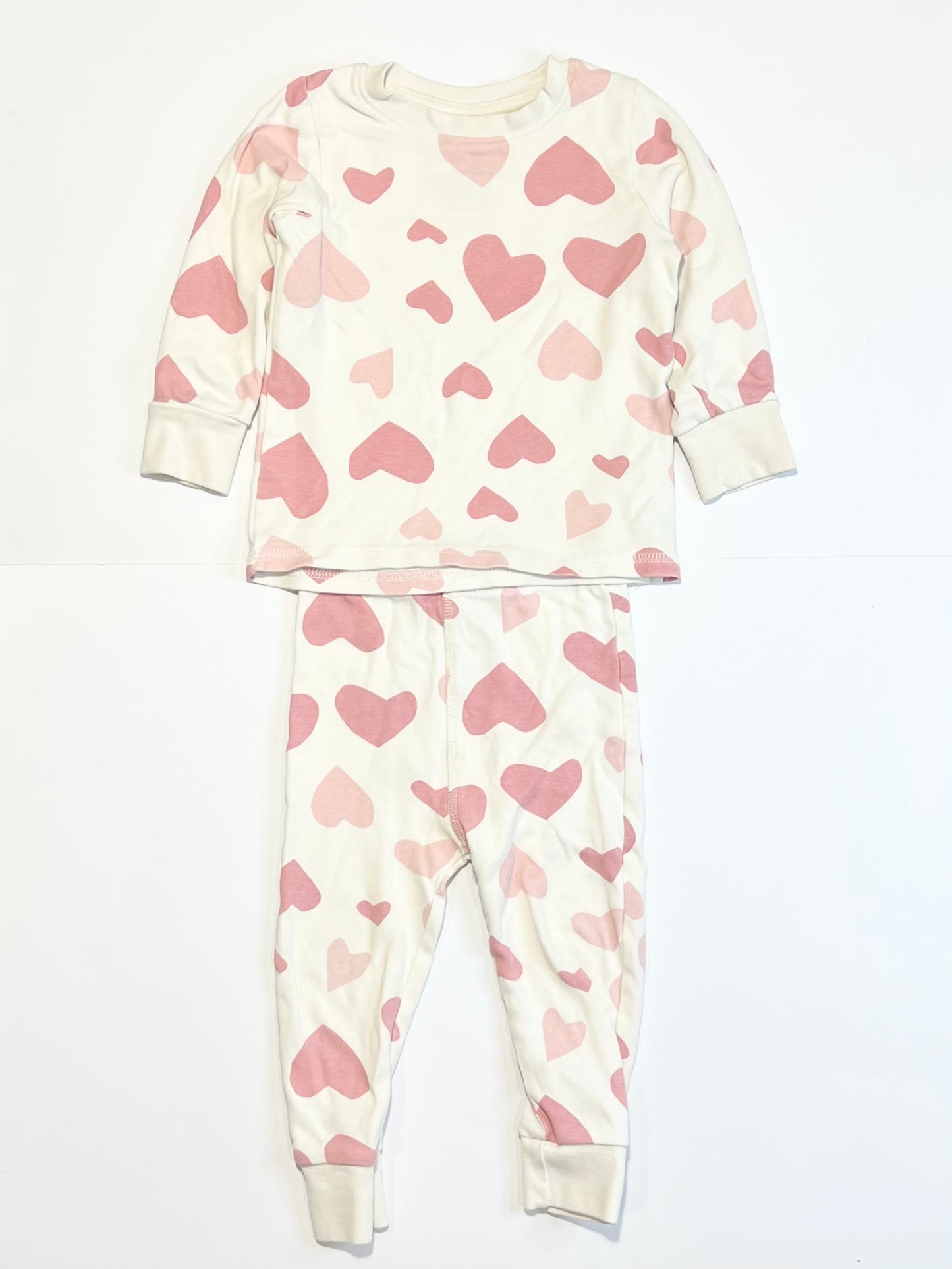 Pink hearts pyjamas - Size 1