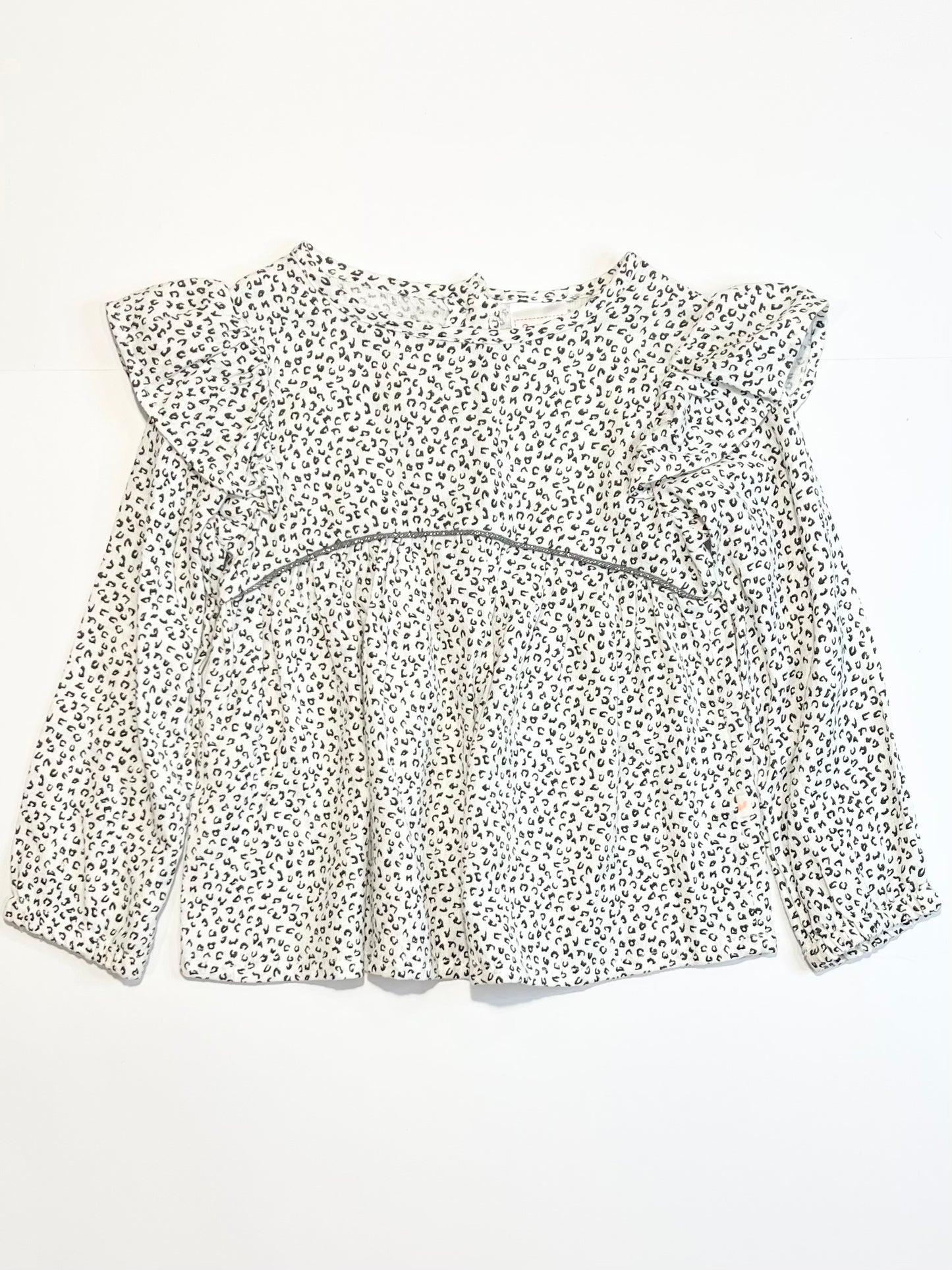 Animal print ruffle top - Size 1