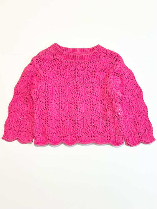 Pink knit jumper - Size 1