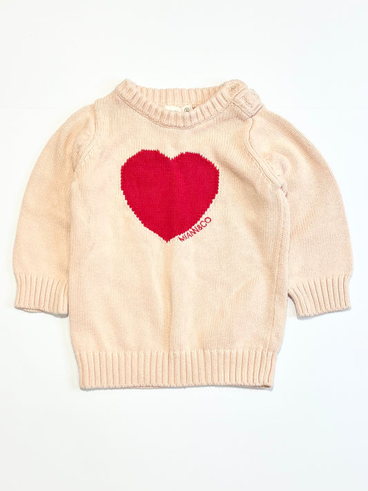 Heart knit jumper - Size 1