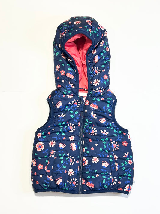 Floral puffer vest - Size 1
