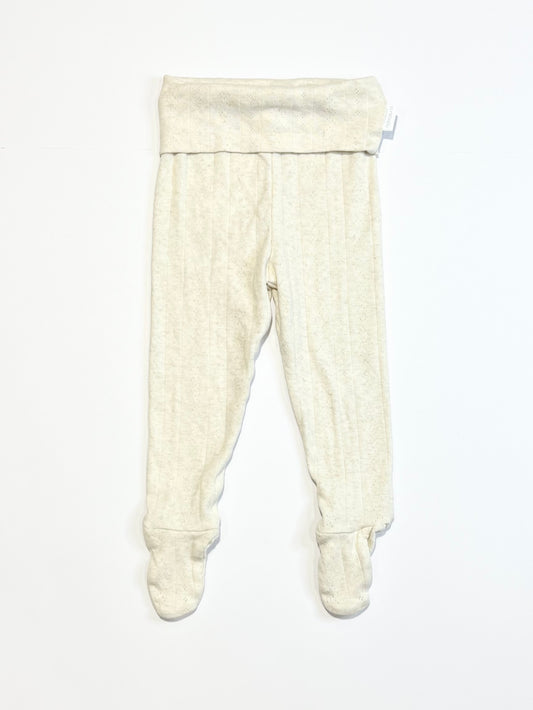 Pointelle footed pants - Size 0