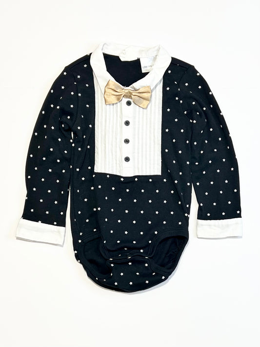 Ribbed tux bodysuit - Size 9-12 months