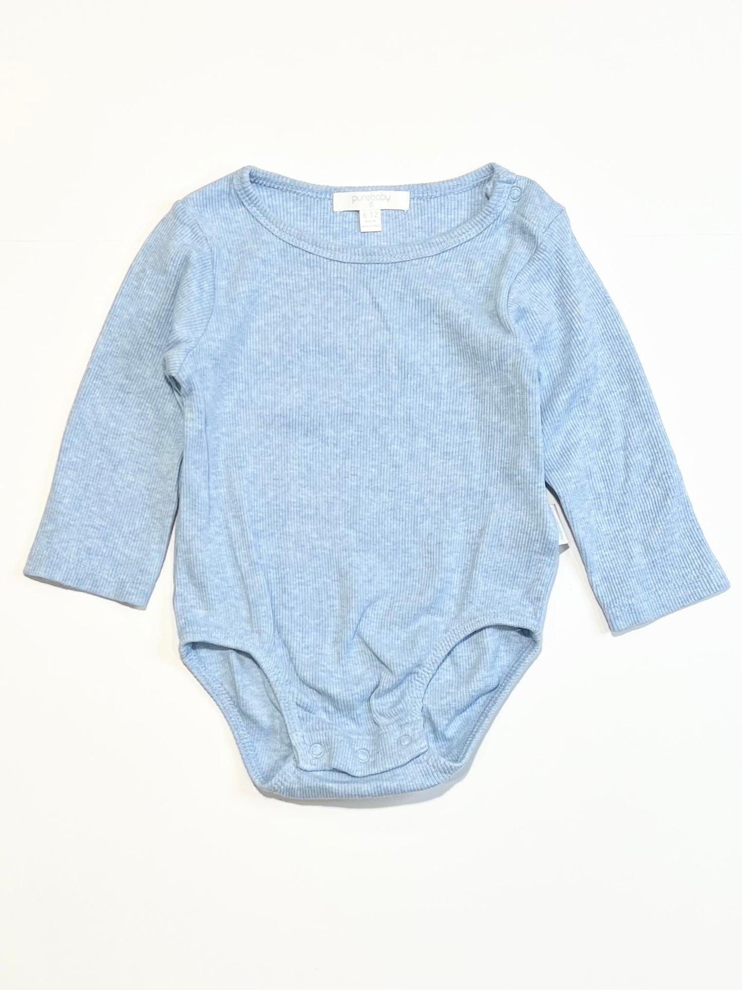Blue ribbed bodysuit - Size 0