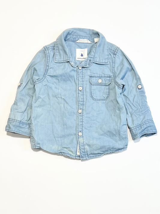 Blue cotton shirt - Size 0