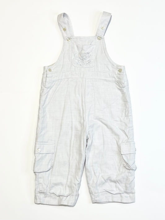 Grey mouse overalls - Size 6-9 months