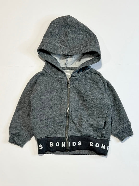 Grey zip hoodie - Size 0